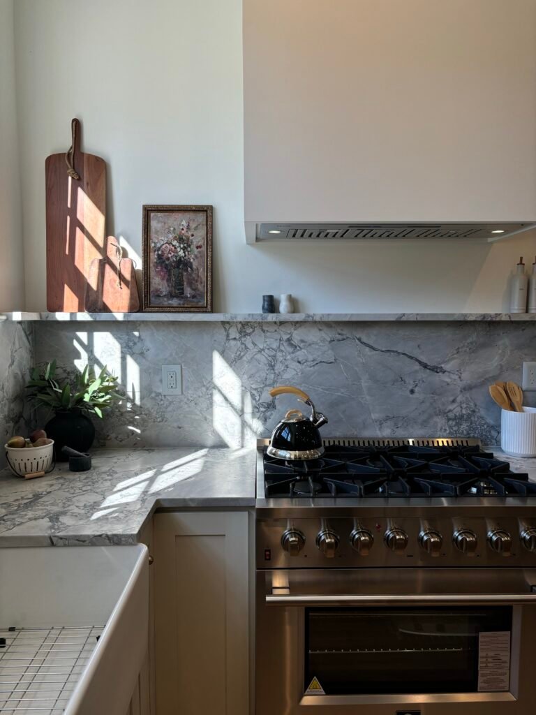 Minimalist kitchen emphasizing quality over quantity