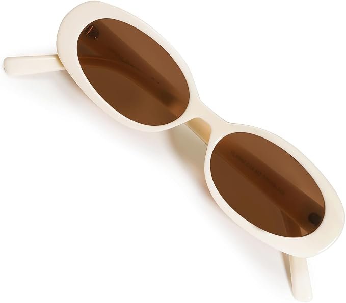 Retro sunglass in cream color