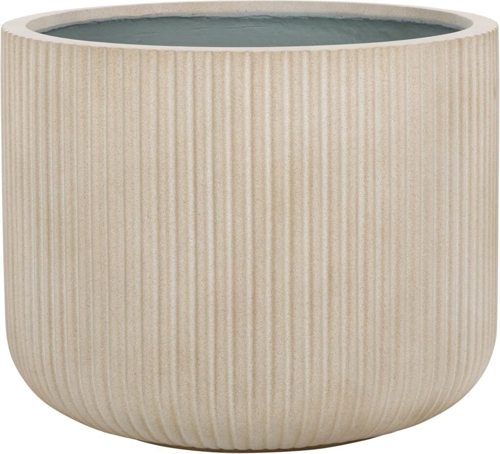 beige textured planter